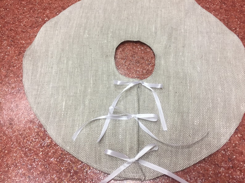 Linen Christmas Tree Skirt Tree Skirt Burlap Tree Skirt Etsy