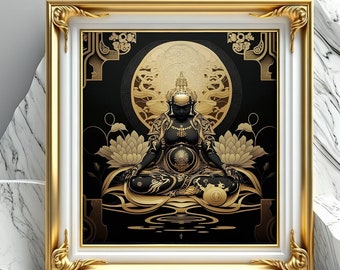 Golden Women God, AI Art Digital Download, Midjourney Print Art, AI Generated, Digital Download, AI Print Art, Wall Art, Home Decor