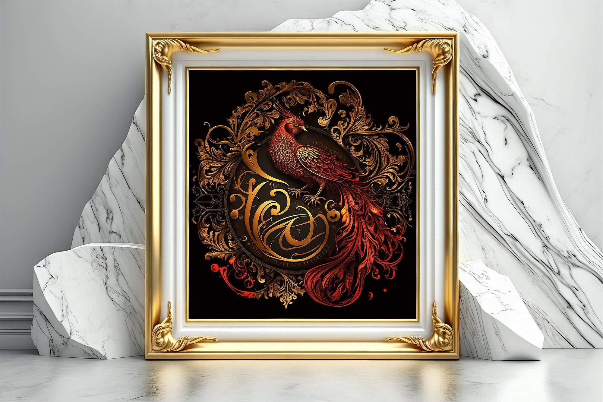 浮02】絵画写真プリントフチ無し1:1アート絵Midjourney