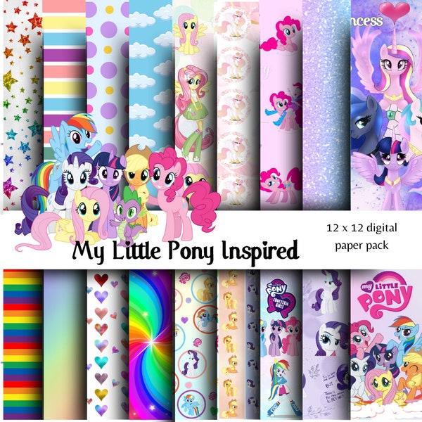 My Little Pony inspired digital paper