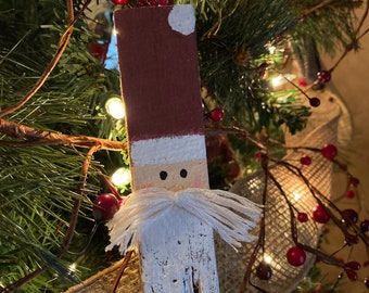Tobacco Stick Santa Claus Christmas Tree Ornaments Set of 3- SIZES VARY-  Free Shipping