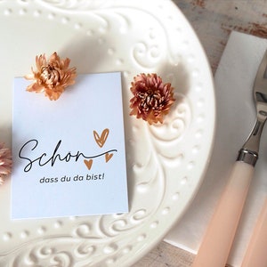 Schön, dass du da bist Kartensammlung Glückwunsch Dankeskarte Geschenk Tischkarte 5 Sorten Set frei zusammenstellbar 20 Stück
