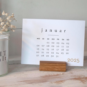 Kalender 2025 zum Ausdrucken Postkartenformat Druckvorlage PDF Tischkalender DIY schneller Bastelkalender Geschenk