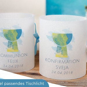 Karte Kommunion Konfirmation Taufe Kelch Aquarell Design Illustration Bild 3