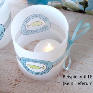 8 x Table Light Communion Confirmation Baptism Fish image 4