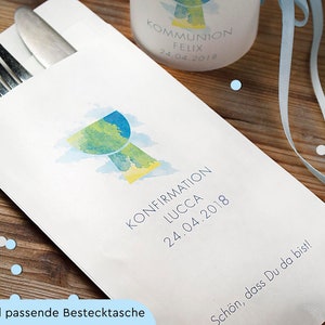 Karte Kommunion Konfirmation Taufe Kelch Aquarell Design Illustration Bild 4