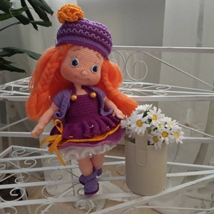 Crochet doll/interior doll/gift for girls/amigurumi doll/nursery decor/birthday present/gift for girlfriend/handmade toy/doll i a beautiful