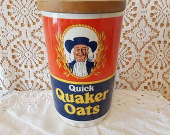 Vintage Quaker Oat Jar