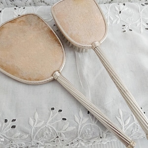 Vintage Style Mirror and Brush