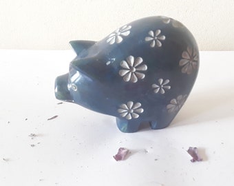 Vintage Blue Pig