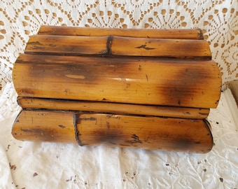 Vintage Bamboo Storage Box