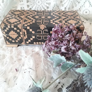 Vintage Geometric Wooden Box