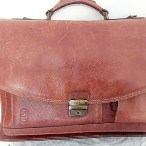 Vintage Brown Leather Matias Salva Bag