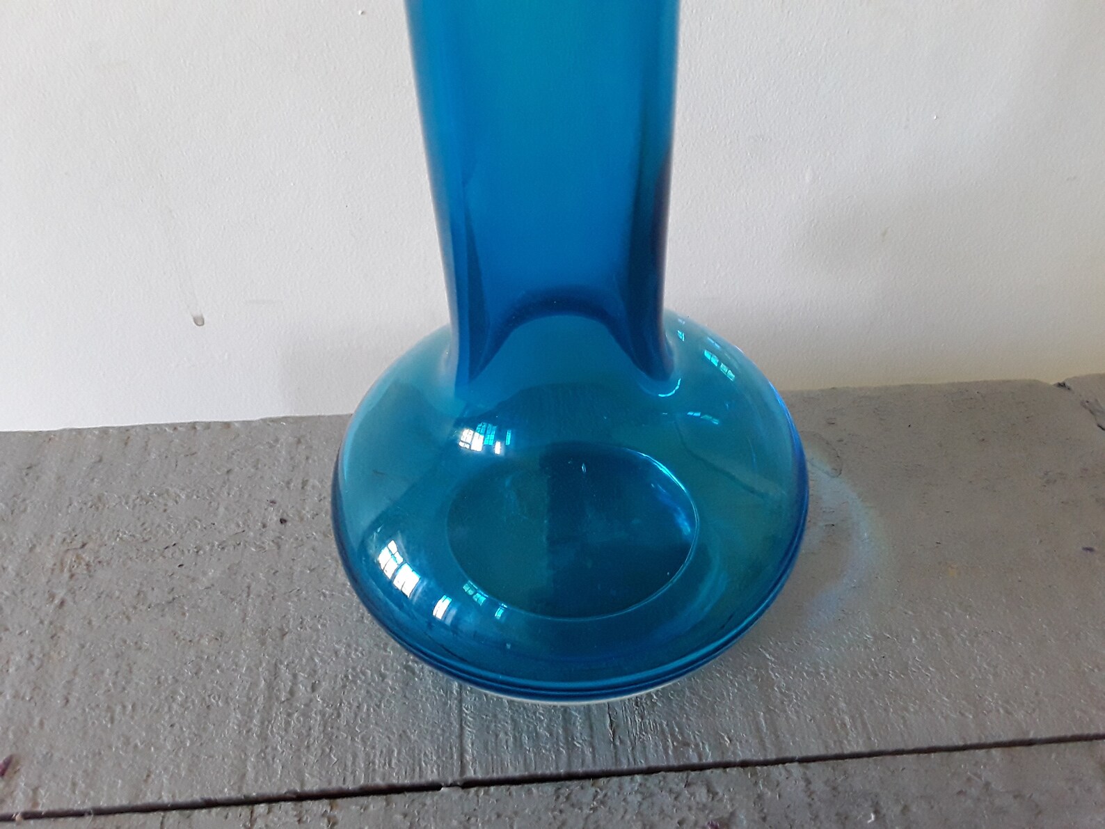 Blue Glass Vase Etsy