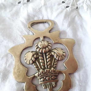 Prince of Wales Feathers Horse Brass
