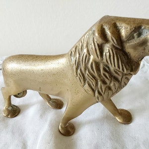 Vintage Brass Lion Figurine