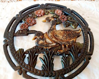 Vintage French Cast Iron Trivet