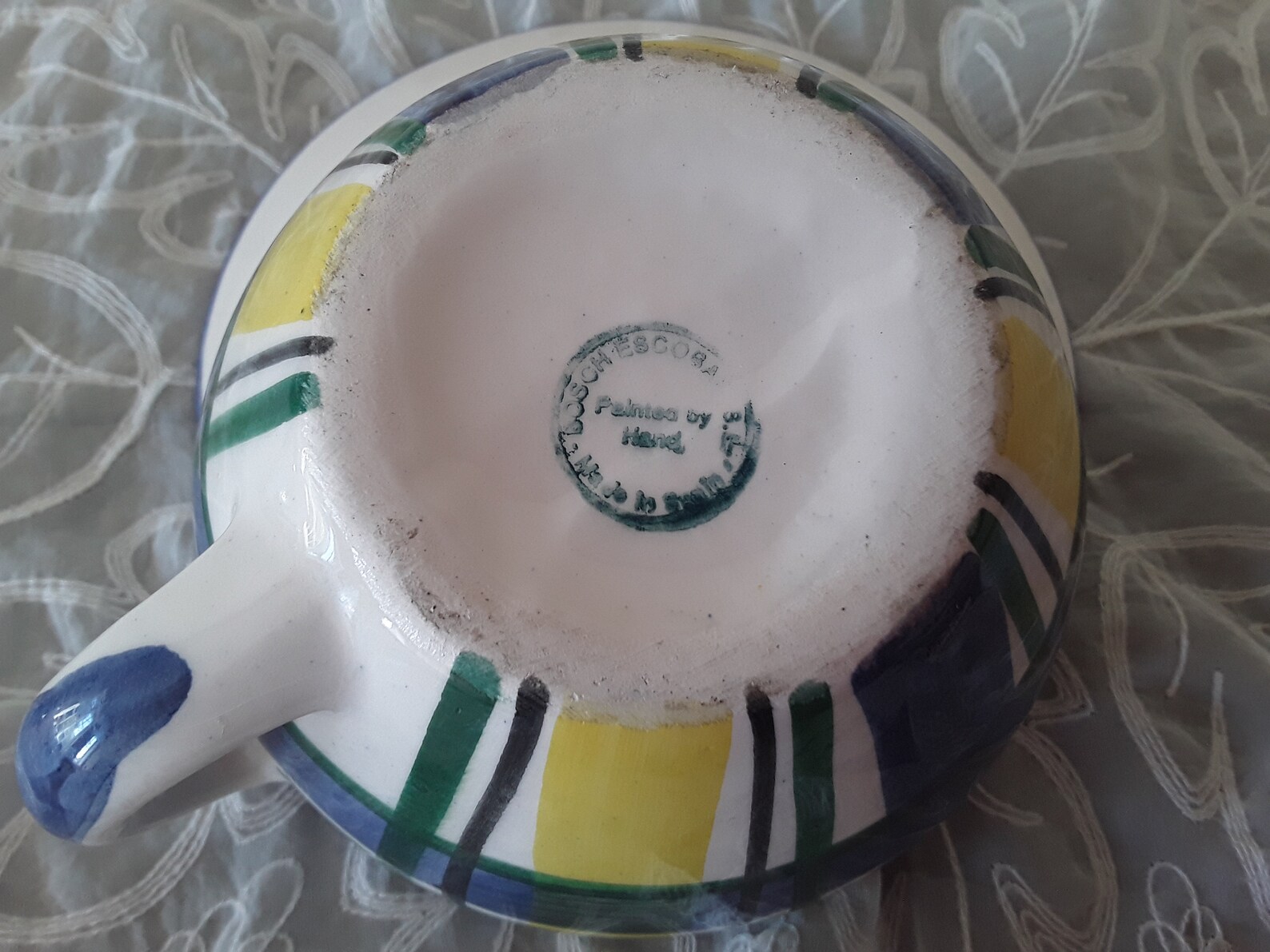 Hand Painted Spanish Coffee Cup and Saucer Etsy