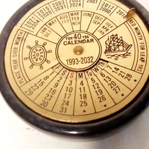Vintage 40 Year Perpetual Calendar