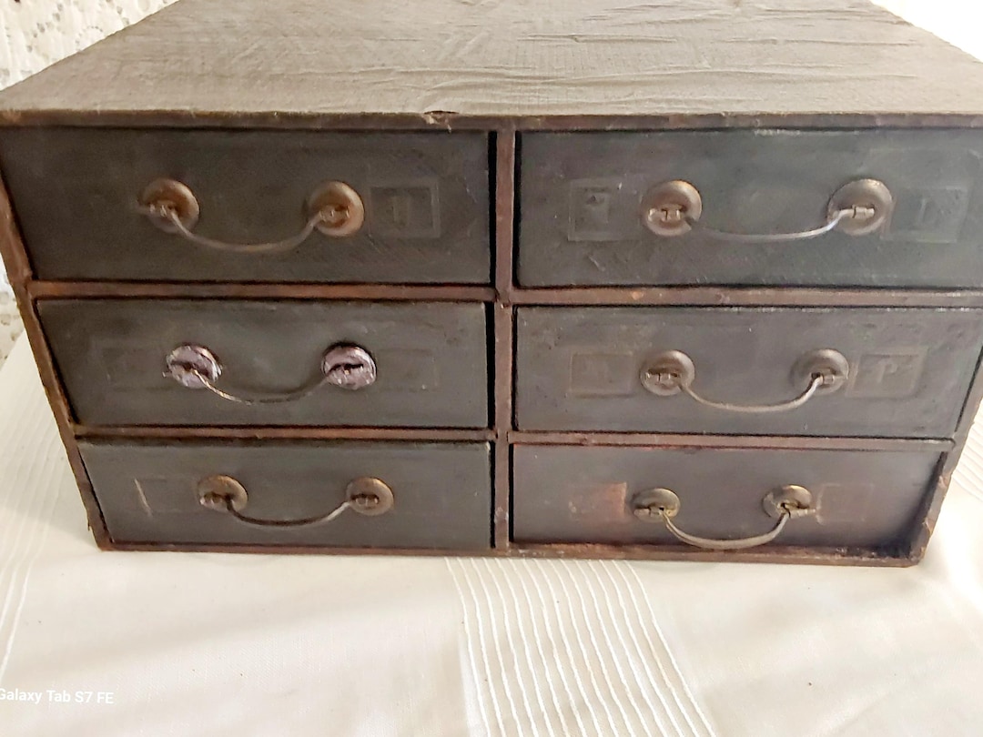Table Top Filing Walker Vintage Table Top Filing Cabinet - Etsy