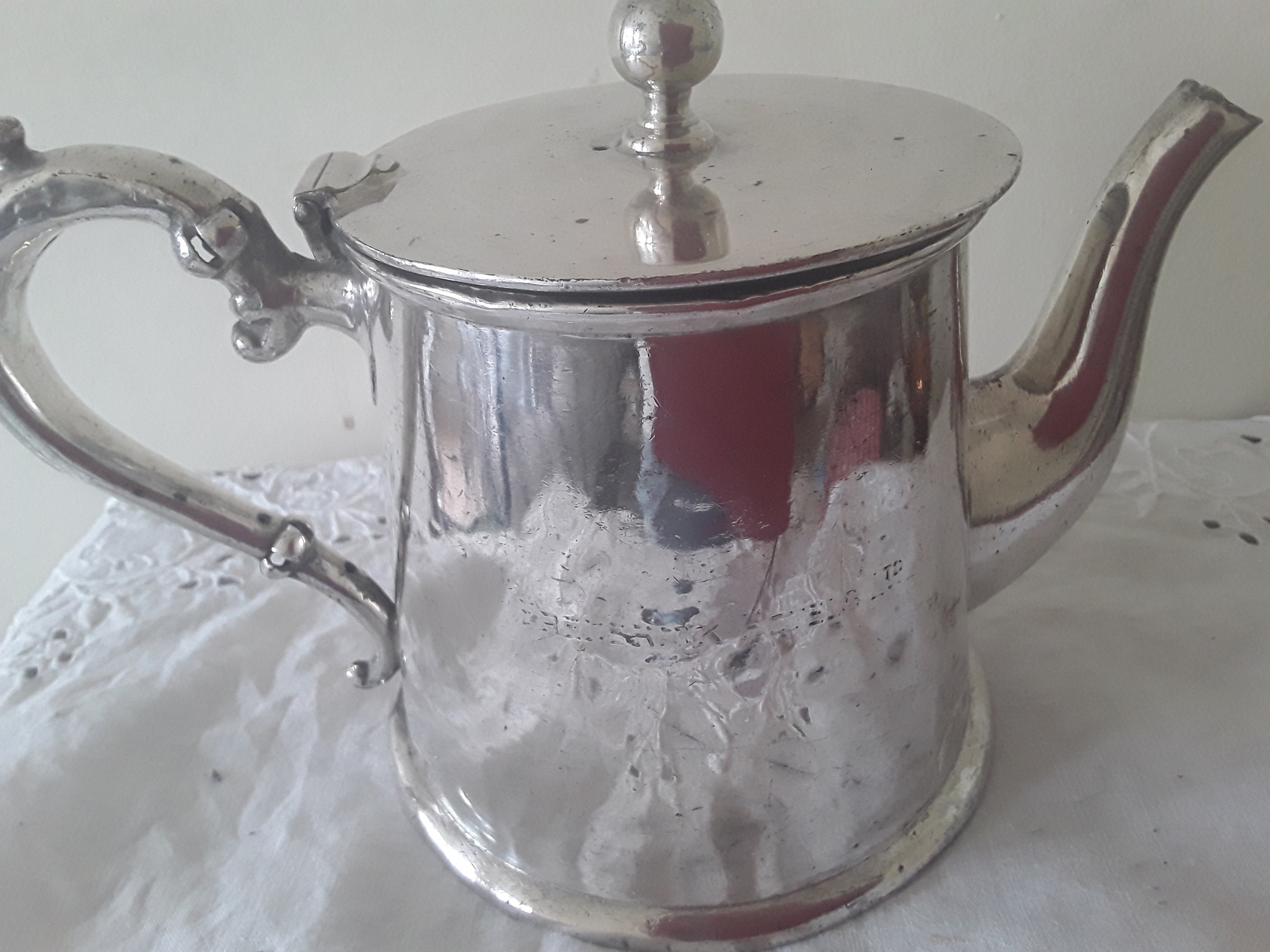 Antique Silver Plated Teapot Etsy