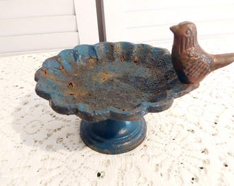 Vintage Cast Iron Bird Bath
