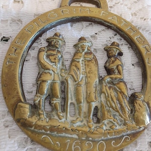 The Pilgrim Father&#39;s Large Horse Brass