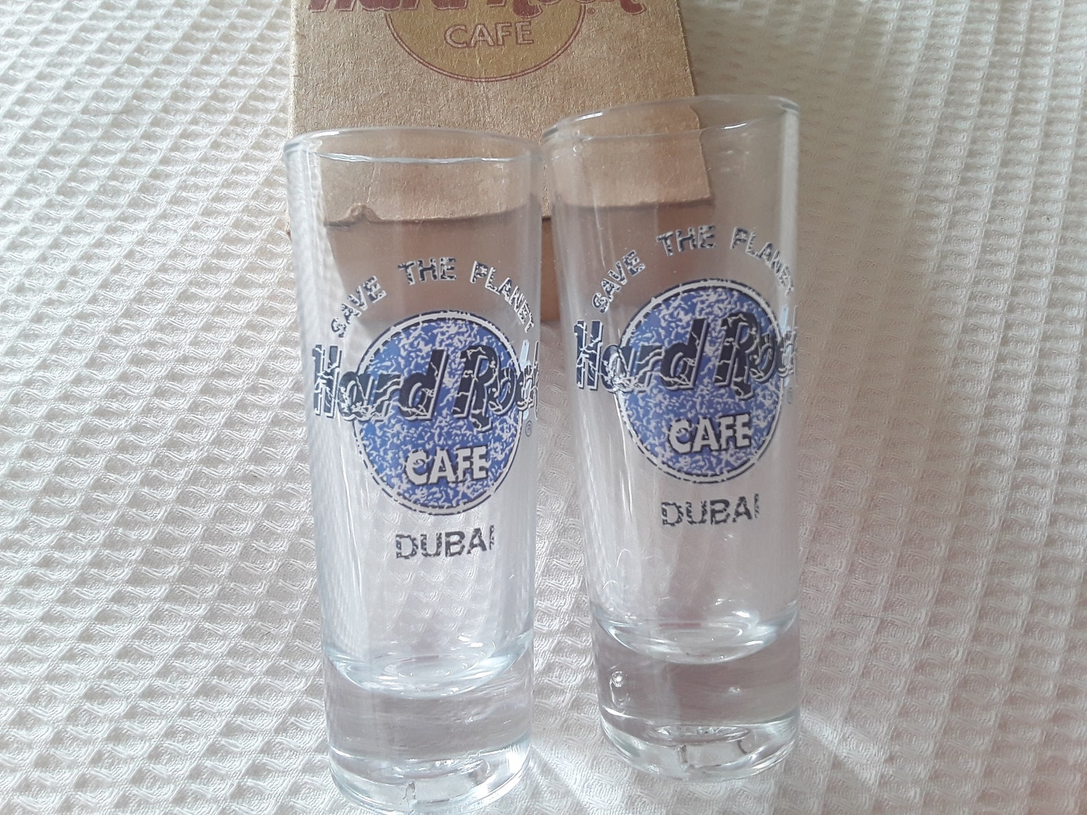 Par de Hard Rock Cafe Double Shot Glasses Dubai. Etsy España