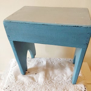 Vintage Wooden Painted Stool