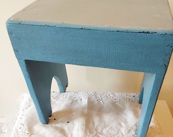 Vintage Wooden Painted Stool