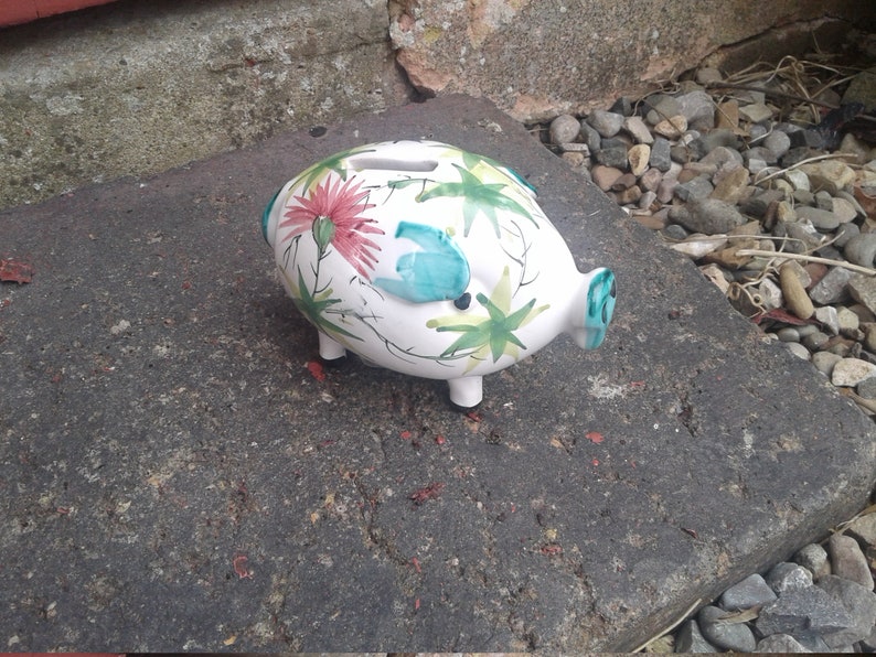 Italian hand painted piggy bank