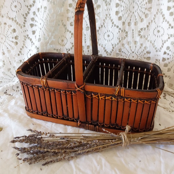 Vintage Bamboo Basket