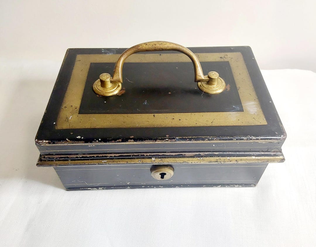 Vintage Metal Cash Box - Etsy
