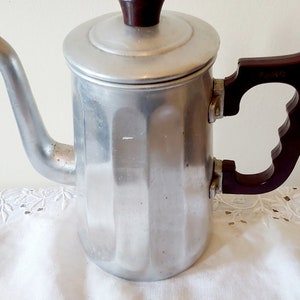 Vintage French Aluminium Coffee Pot