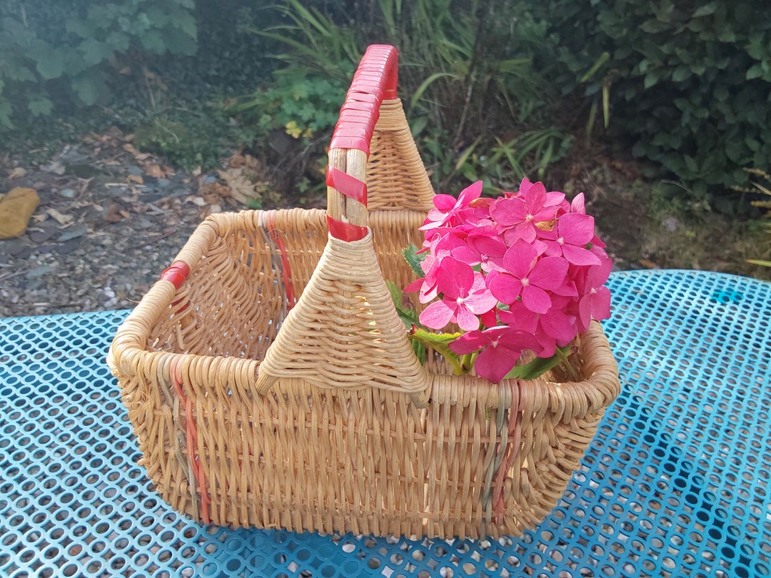 Vintage Child's Wicker Basket Etsy
