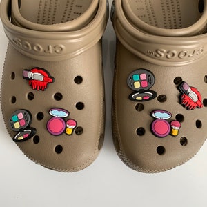 Makeup pvc charms/ cosmetics shoe charms, mua clog charms