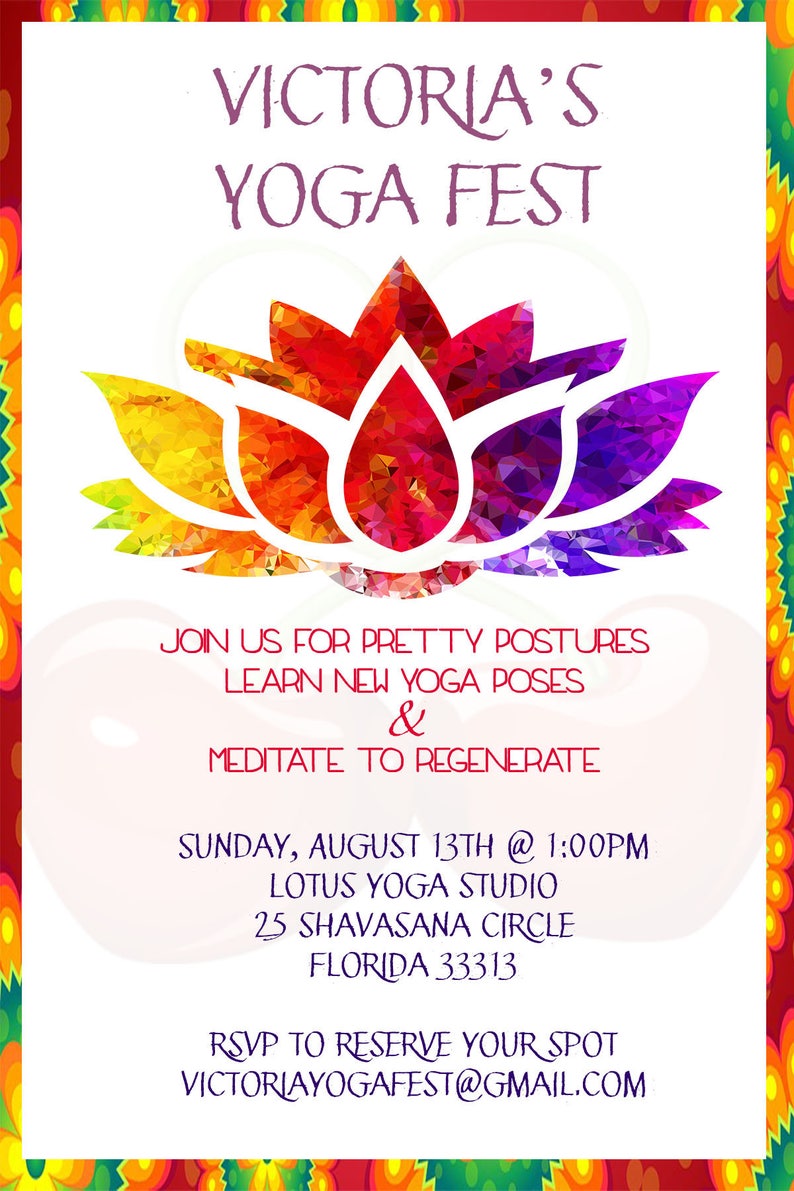 Yoga Class Invite // Meditation Class // Yoga and Meditation // Yoga