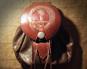 Clan Henderson Leather Sporran Bag