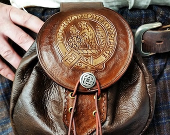 Clan MacBean Leather Sporran Bag
