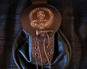 Clan Muir Leather Sporran