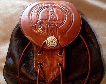 Clan Hunter Leather Sporran Bag