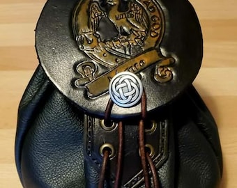 Clan Munro Leather Sporran Bag
