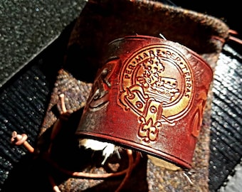 Clan Donald leather wrist cuff