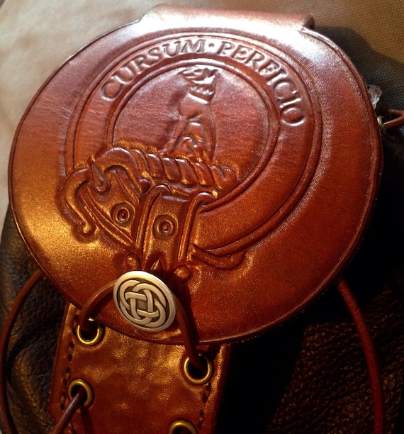 Clan Hunter leather sporran bag