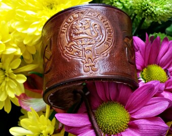 Clan Farquharson leather wrist cuff