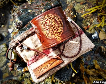 Clan MacKinnon leather wrist cuff