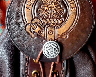 Clan Cameron Leather Sporran