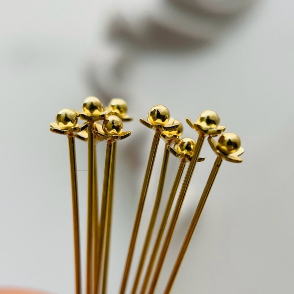 10 x Flowers Head Pin - 30mm