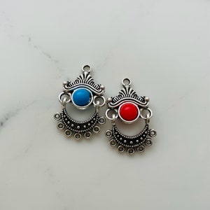 5  chandelier link connector with 7 loops , 28x18mm