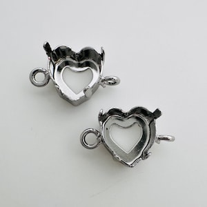 8x8.8mm, Blank 4-Prong Setting , Rhodium plated, 2 or 6 ps